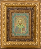 Икона Святой Николай Чудотворец<br>Икона оформлена в киот, 8500 руб.